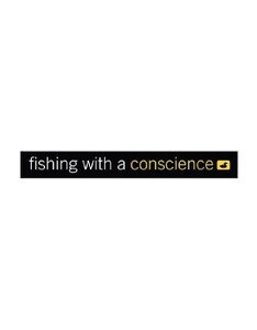 Loon Fishing wirh a Conscience Sticker in Black and White and Yellow